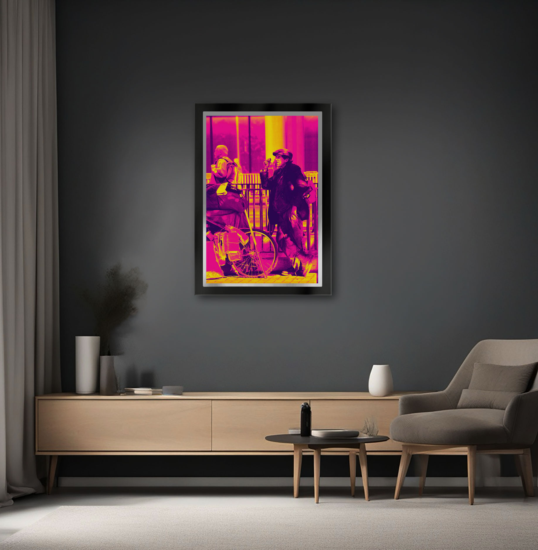 The Joy of Living – Photo Art Giclée Print with archival quality, displayed in a modern living room.