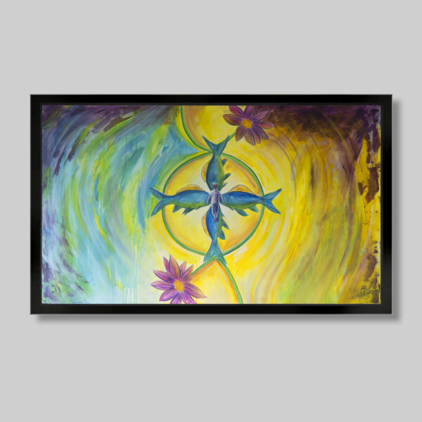 Painting: The circle of life. Acrylic on canvas.