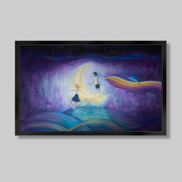 Painting: Together to Infinity. Acrylic on canvas.